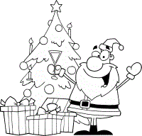 santa coloring pages