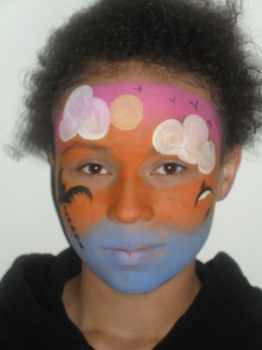 tropical island face painting