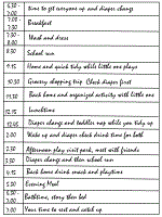 Toddler Schedule Chart