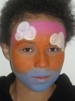 tropical island face painting