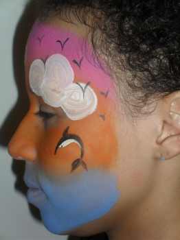 tropical island face painting